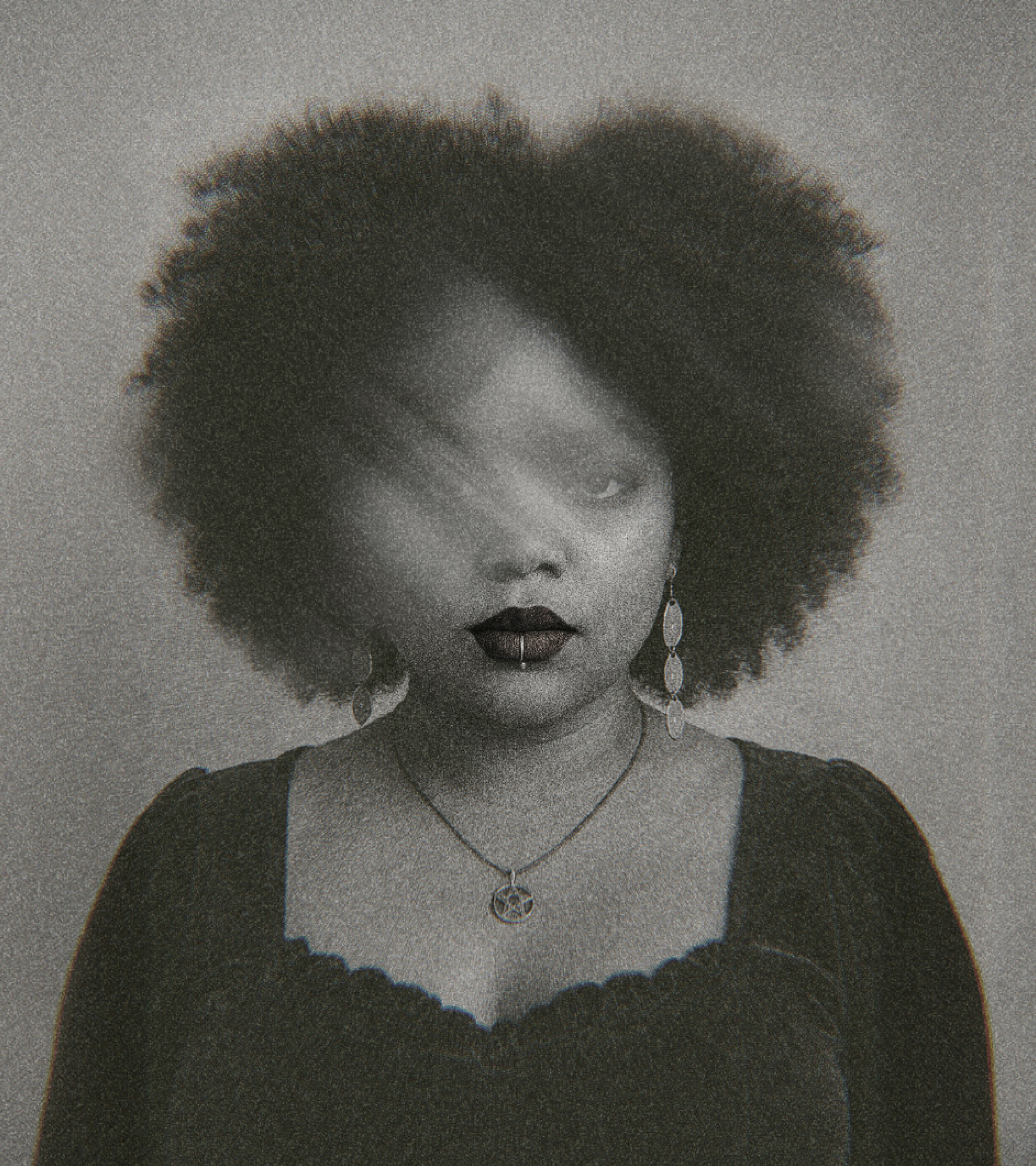 Model wearing Cuervo lipstick